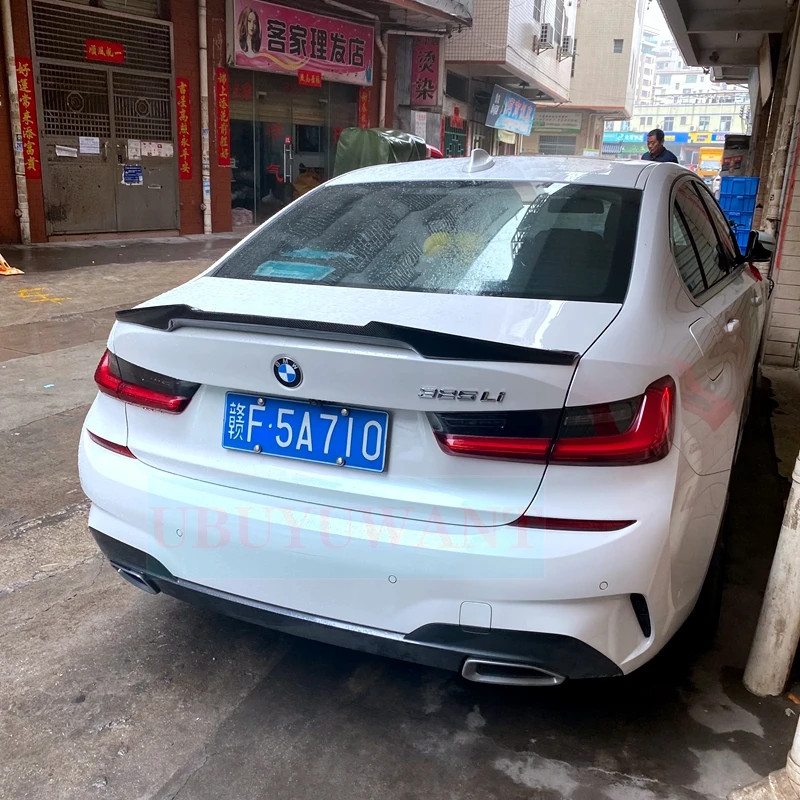 

Спойлер для BMW 3 серии 320i 330i 335i 340i 2019-2021 G20 M4 Стиль из натурального углеродного волокна Автомобильный задний спойлер