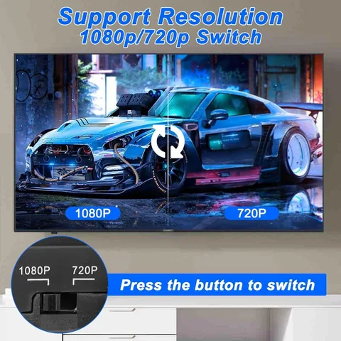 BGGQGG Конвертер, совместимый с Xbox в HDMI, видеоадаптер, поддержка HD 1080P/720P с USB-кабелем питания для моделей оригинальной консоли