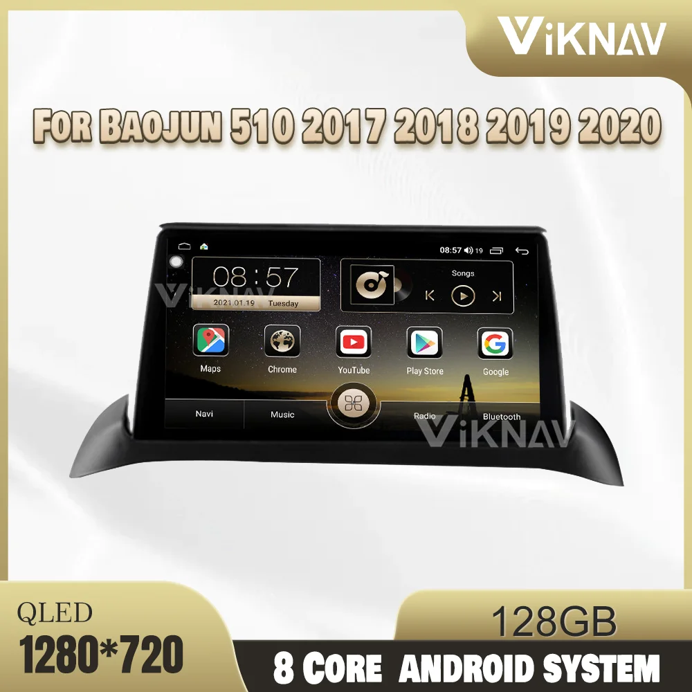 

8-ядерный Android Carplay радио для Baojun 510 2017 2018 2019 2020 сенсорный экран DVD мультимедиа 1080P HD навигация