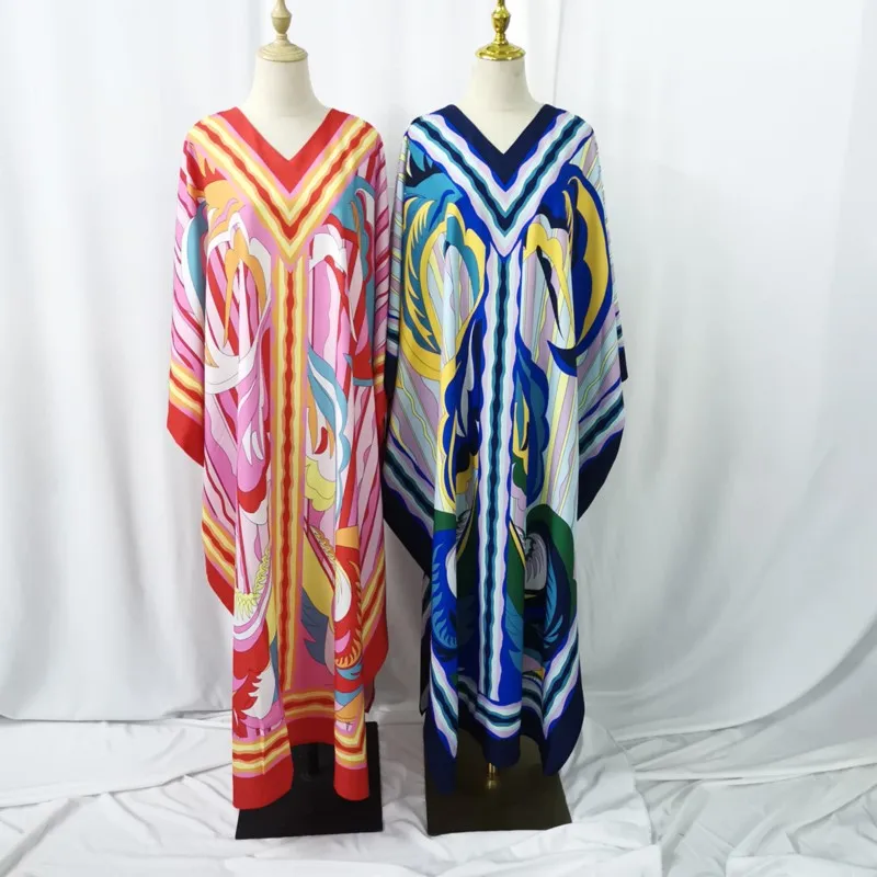 Vesitdo Feminine Middle East Indonesian Muslim Robe Fashion Print Casual Comfortable Beach Skirt Loose Temperament Elegant Dress