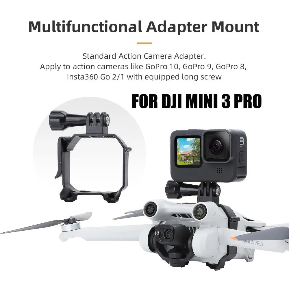 

New 1/4 Threaded Screw For GoPro Drone Bracket Mount Extended Adapter Holder For DJI Mini 3 Pro