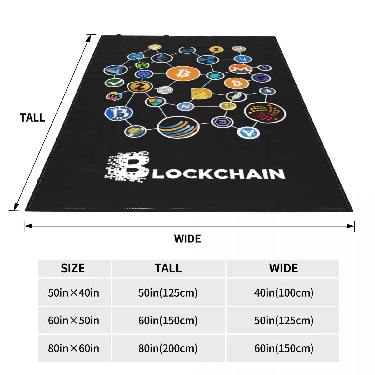 Криптовалюта Биткоин Chainlink Xrp эфириум Tezos Digibyte криптовалюты 2020 ультра-мягкое флисовое покрывало Raschel (art.: 3920bb3304633) - 3920bb3304633