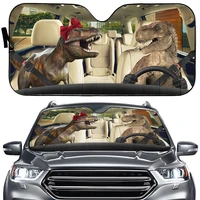 yosa car sun shade dinosaur windshield sunshade tyrannosaurus car front sun visor dinosaur driver windshield protection block co