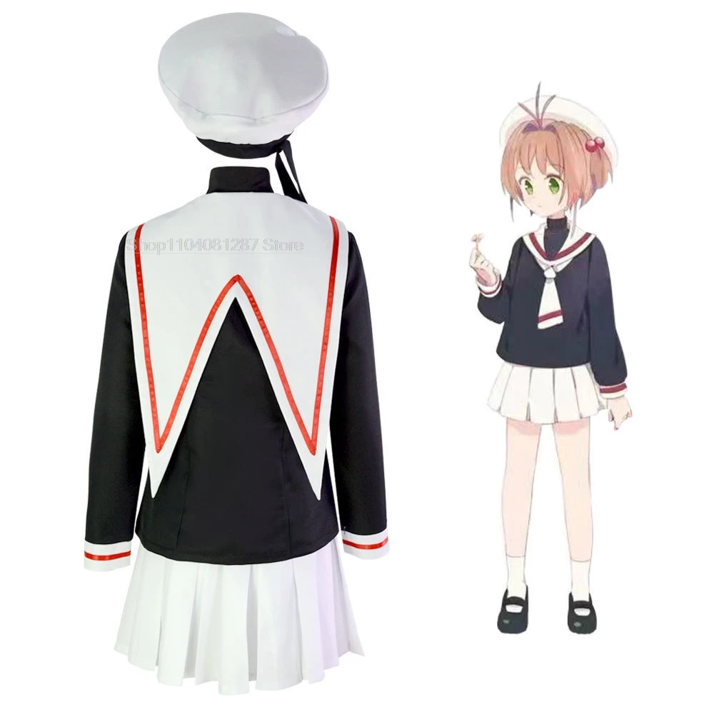 1set Women Perform Costumes Iminfit Sakura School Uniform Japanese Anime Halloween Card Captor Cosplay