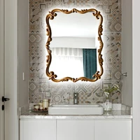 vintage makeup decorative mirror led light macrame bathroom decorative wall mirrors european luxury espejo ducha wall decor