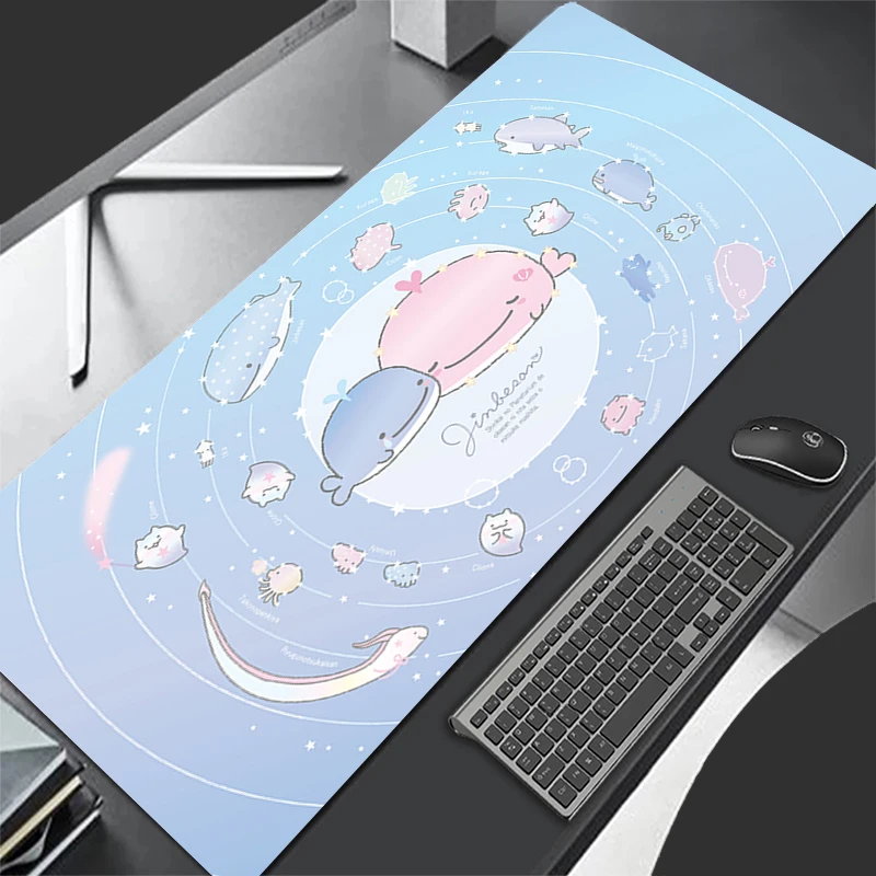 

Japanese Cute Jinbesan Anime Kawaii Large Mousepad Laptop Office Rubber Anti slip Table Mat Game Accessories Computer Mouse Pad