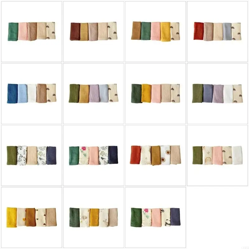 Фото Corb 5pcs Burp Cloths дышащие хлопковые детские мыть №1