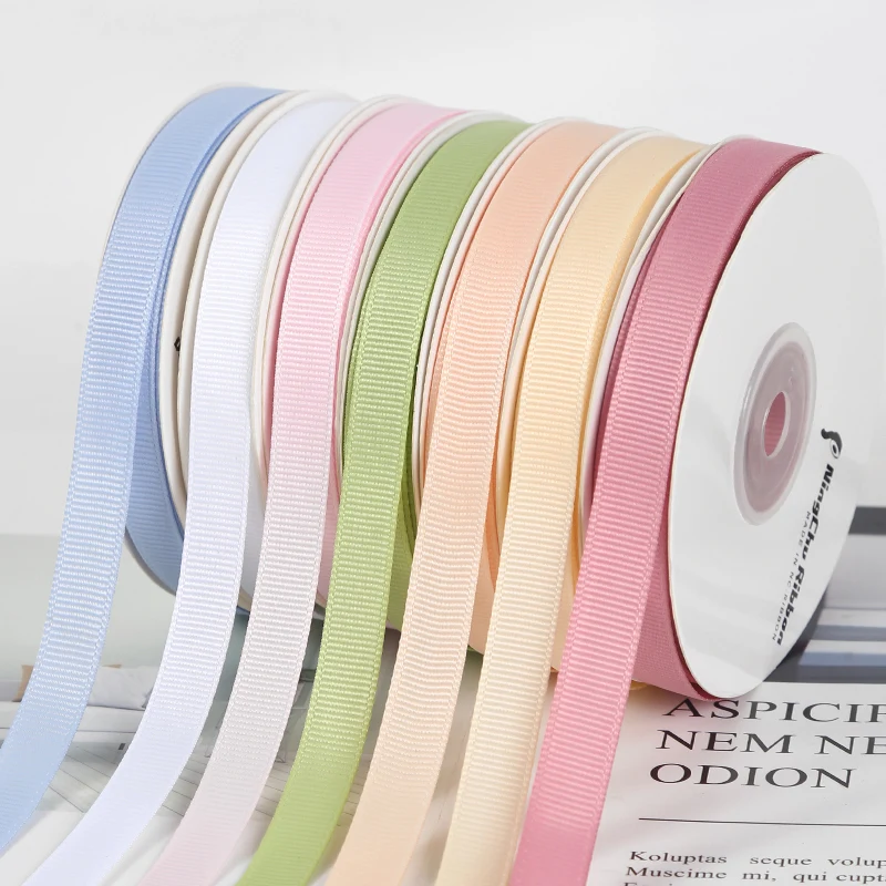 

9mm Ribbed Band Ribbon Satin Ribbon Thread Belt Ribbon Cake Bouquet Gift Packaging Handmade DIY Clothing Sccessories