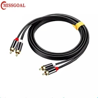 1 5m3m5m10m 2 rca to 2 rca male to male audio cable gold plated rca audio cable for home theater dvd tv amplifier cd soundbox