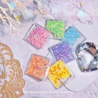 summer fresh style floret nail art charms graceful fairy flower nail art jewelry lovely macaron color manicure accessories