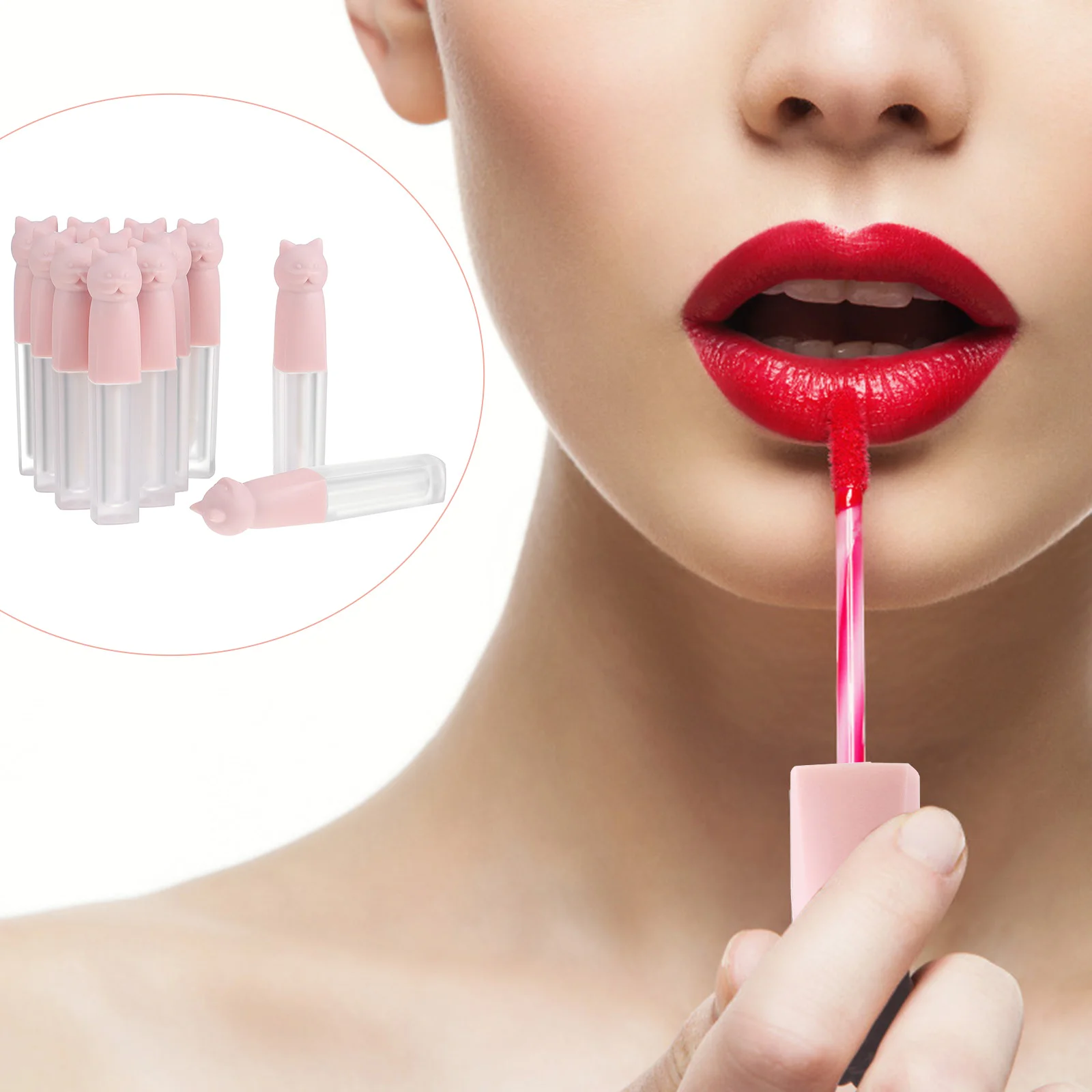 

Lip Gloss Tubes Empty Refillable Container Containers Balm Tube Lipstick Bottles Bottle Mini Cat Clear Diy Color Wand Lid