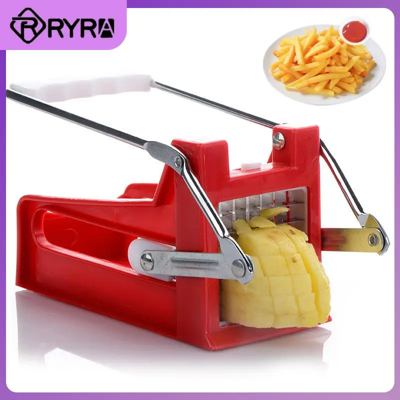 

2 Blades Stainless Steel Potato Cutter, Manual French Fries Slicer, Household Potato Slicer, Kitchen Accessories