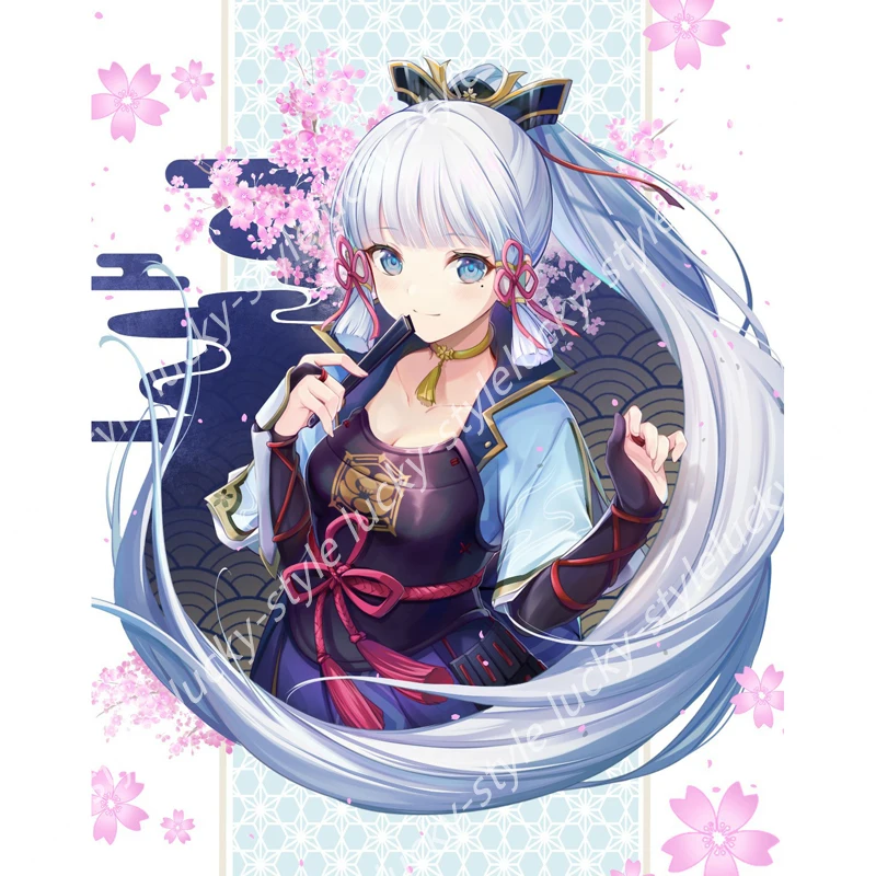 

Kawaii Anime Girl Kamisato Ayaka Genshin Impact Car Stickers Waterproof Decal Laptop Vinyl Decal Anime Car Accessories