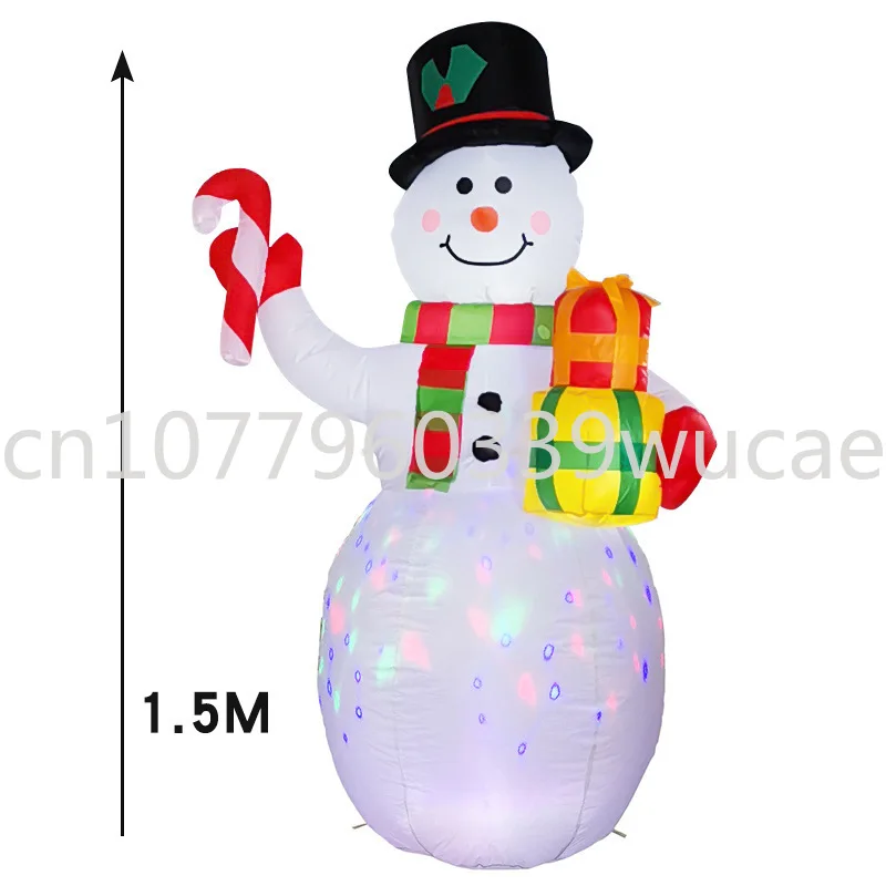 

Christmas Inflatable Snowman Blow Up Christmas Outdoor Decoration with Build-in LED Lights Christmas