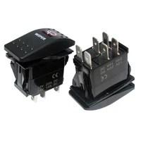 6 pin marine switch spst on off car switch boat truck light with dual illuminated led waterpoof 20a