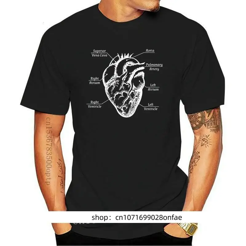 

New anatomical hear t funny cardiac nurse med student t shirt Customized tee shirt Crew Neck clothing Gift 2021 Fashion Spring s