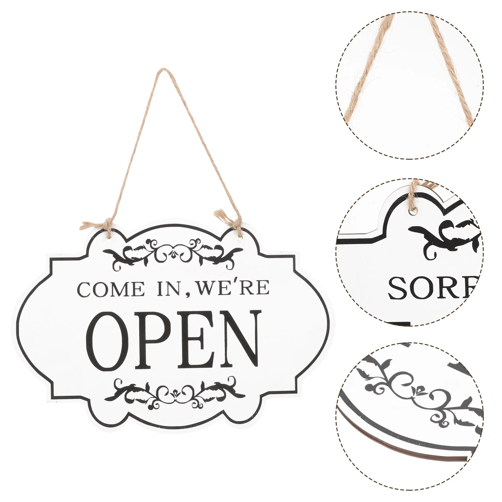 

Sign Open Closed Door Hanging Business Decor Farmhouse Wooden Signs Kitchen The Board Double Sided Close Vintage Rustic Store