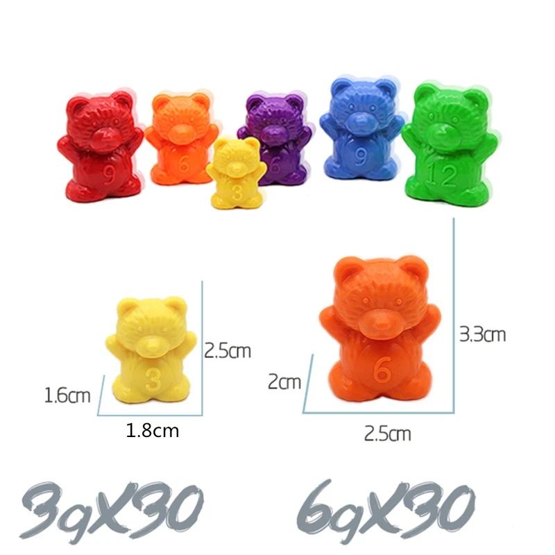 

Counting Counting Bears With Stacking Cups - Montessori Rainbow Matching Game, Educational Color Sorting Toys For Toddlers and