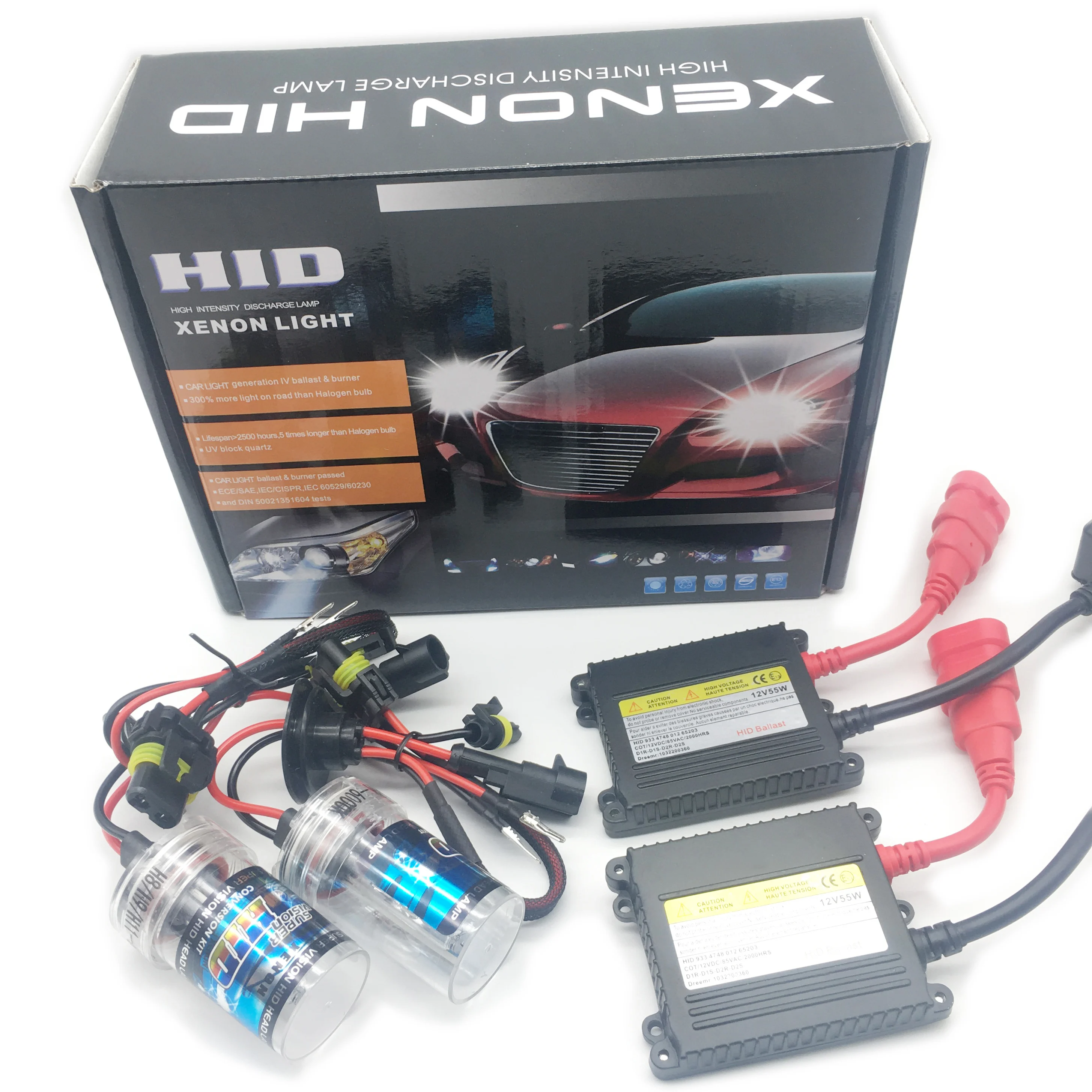 55 Вт DC 12 В тонкий балласт HID ксеноновая лампа светильник H1 H3 H7 H11 9005 9006 4300K 6000K 8000K