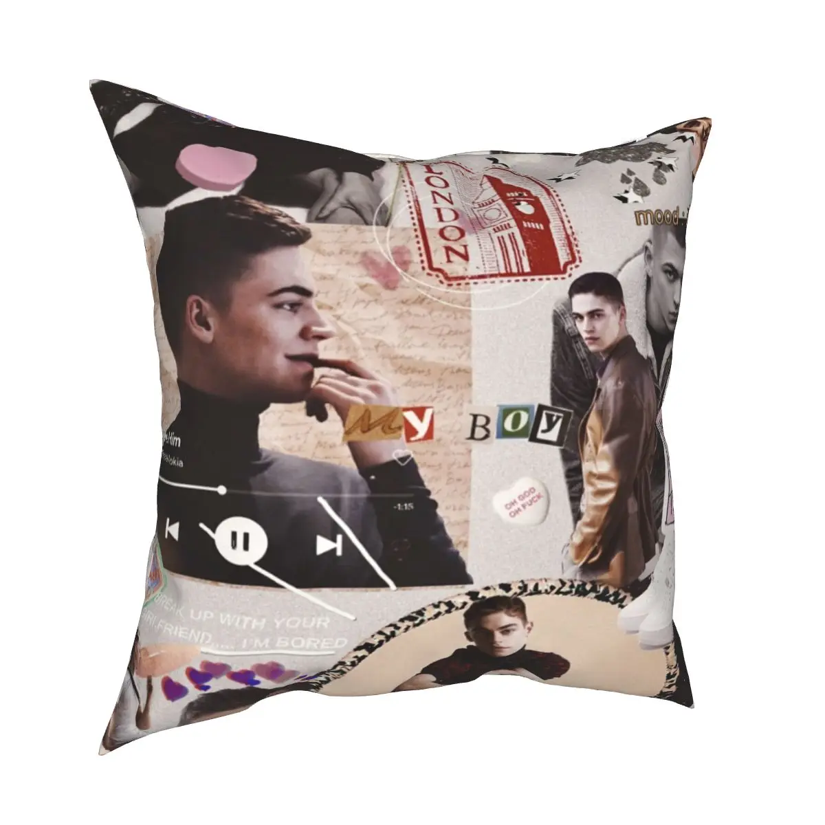 

Hardin Scott - Cute Collage Pillowcase Polyester Cushion Cover Decorations Throw Pillow Case Cover for Home Double-sided Printed