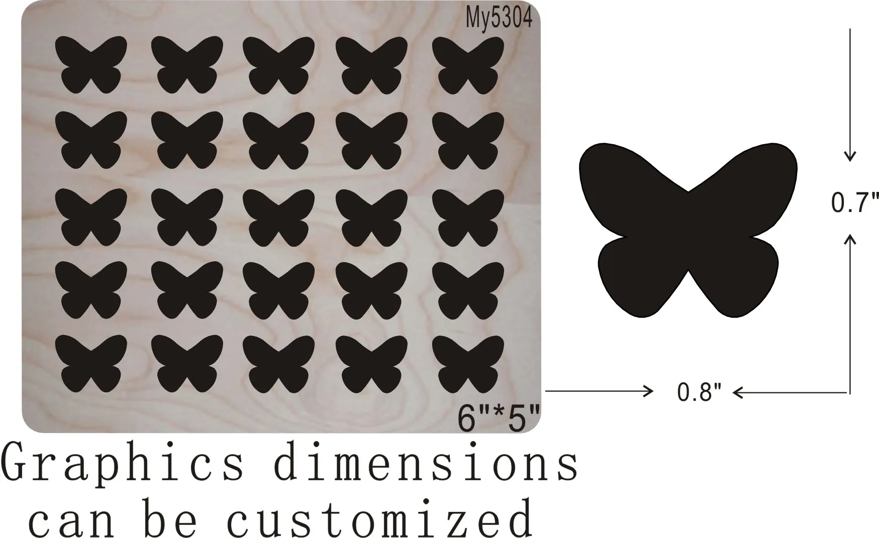 

Режущий штамп для резки дерева MY5304 совместим с большинством высекальных машин на рынке.