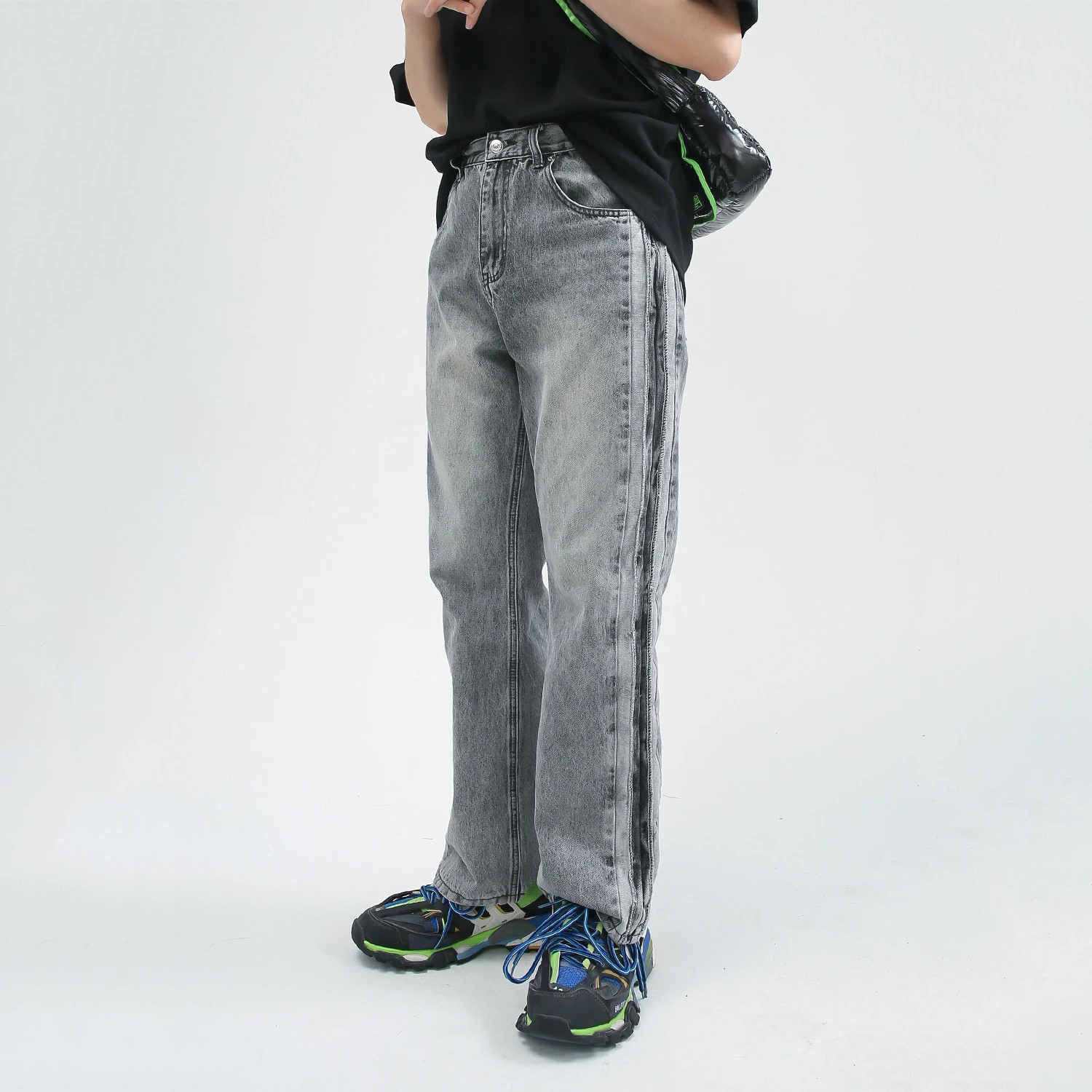 

Four Seasons Men's Jeans Retro Straight Casual Pants Y2k Pants Straight Casual Hip Hop Men's Brand Jeans Men Ins Hot Sale Casual