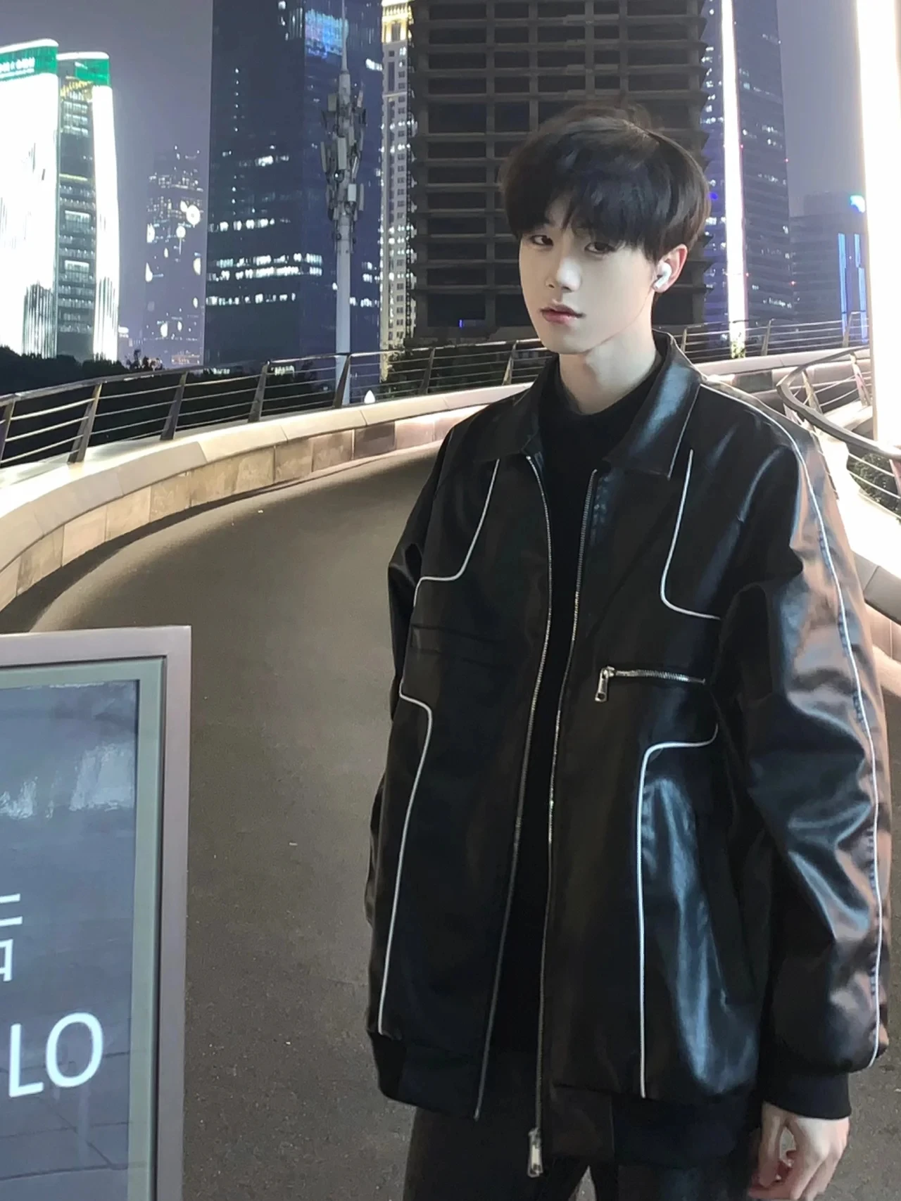 Кожаная куртка в американском стиле ретро мужская модная подростковая