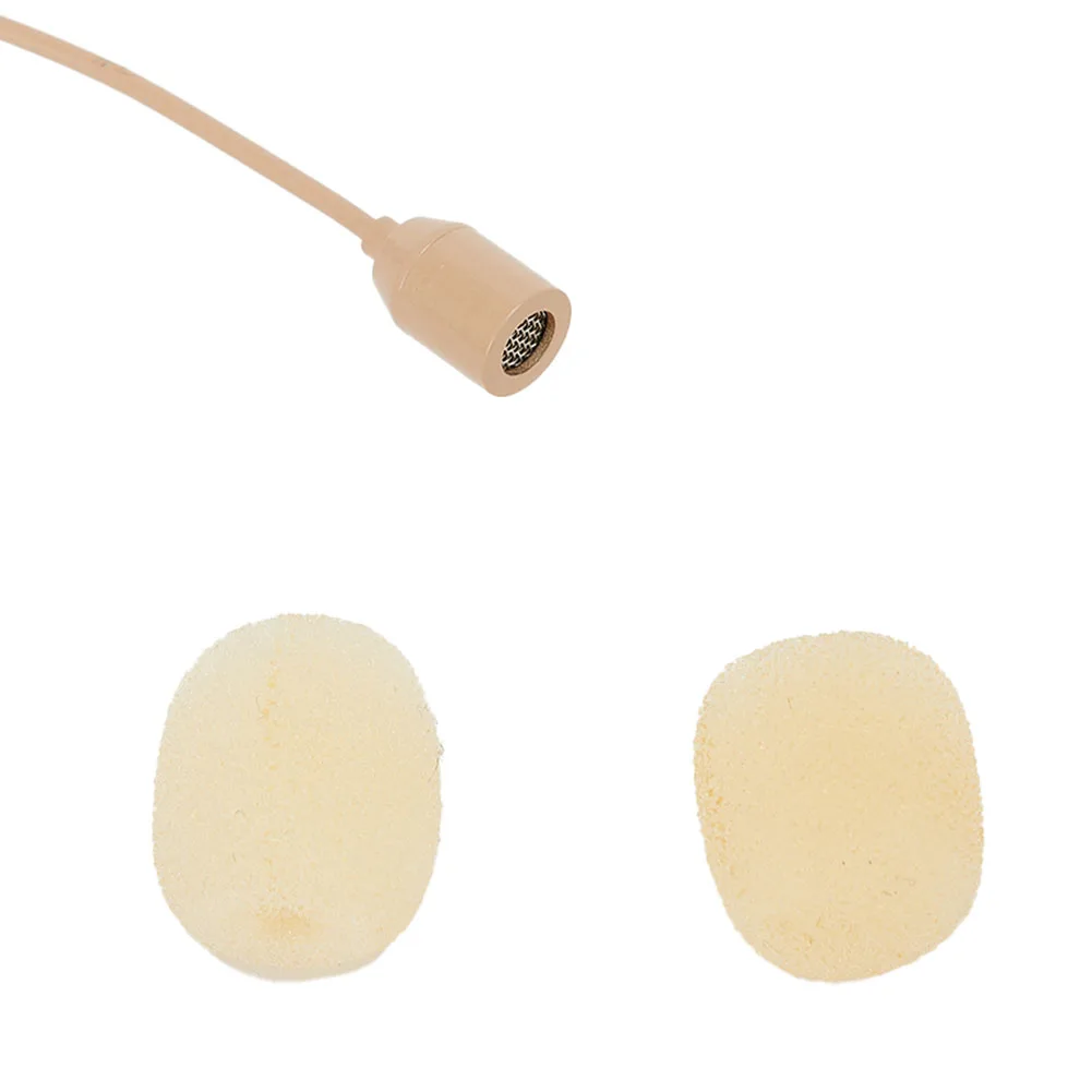

Beige Double Earhook Headset Mic Headworn Microphone 3.5mm 3 Pin 4 Pin XLR Plug With Steel Ear-hang Microphone Accessories