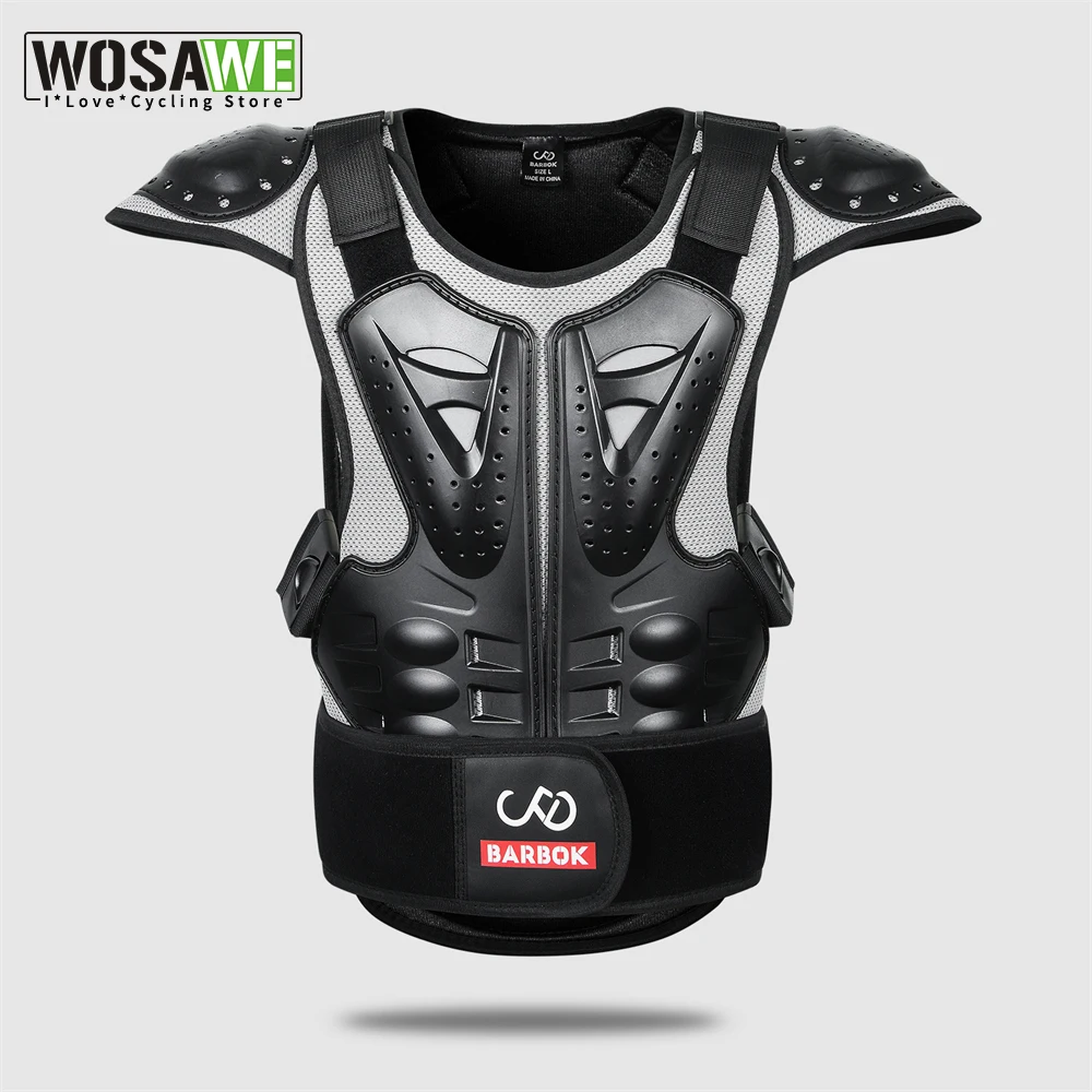 

BARBOK Children's Skiing Snowboarding Jacket Spine Chest Body Protection Downhill Mountian Bike Dity Bike Skating Armor Vest
