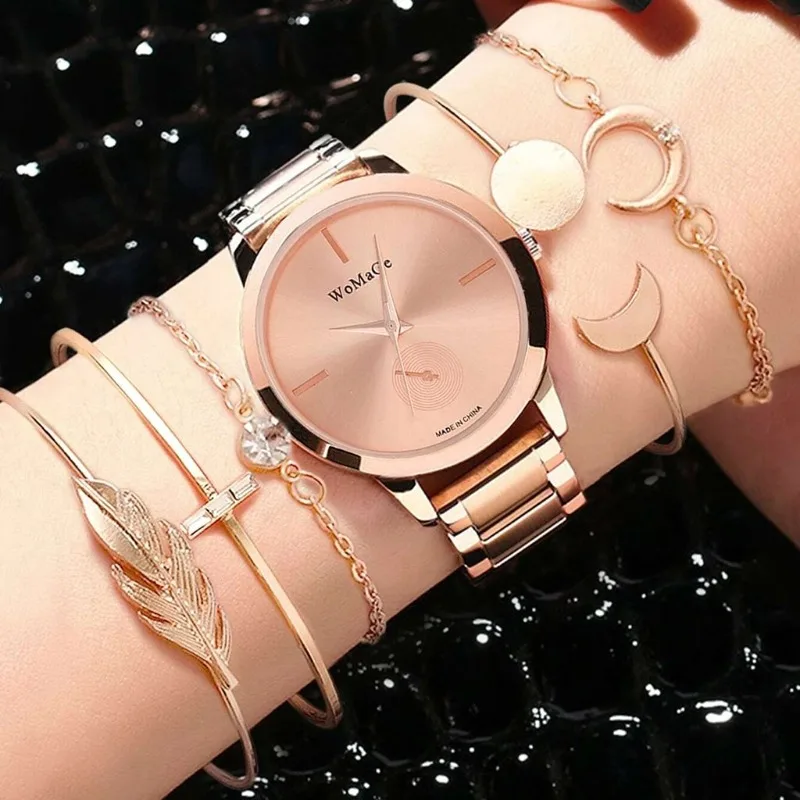 

Luxury Women Watches Set Bracelet Wristwatches Fashion Ladies Quartz Watch Dress Female Clock Montre Femme Relogio