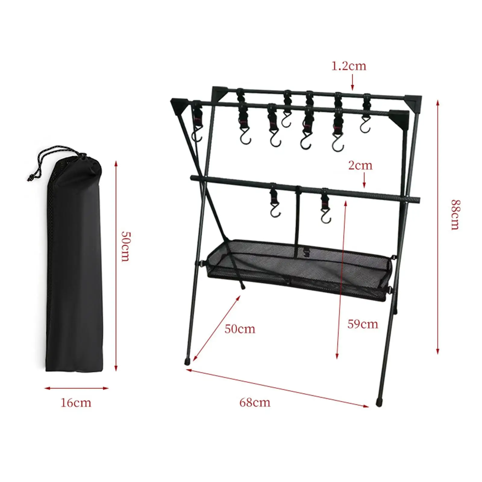 

Camping Stand Cookware Eequipment Foldable Lightweight for Oven Campsite Pot