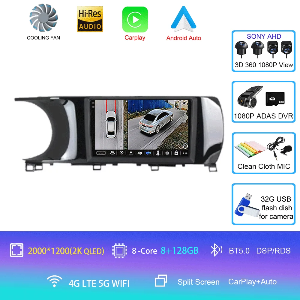 

Android 15 Carplay Auto WIFI 4G Автомобильное радио для Kia K5 3 III 2020 2021, мультимедийный видеоплеер, навигация, GPS, DSP, стерео головное устройство