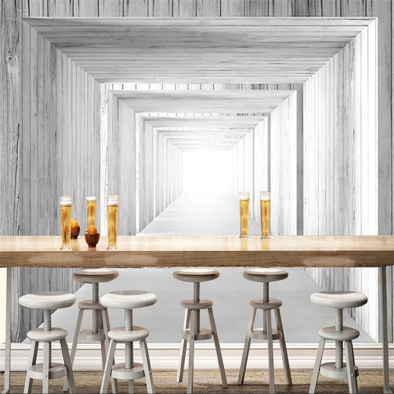 3D стереоскопическое пространство на заказ удлиняющаяся настенная бумага для