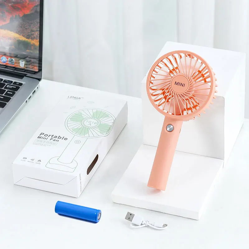 

Portable Hand-held Fan Home Appliance Parts USB Rechargeable Mini Three-speed Adjustment Long-term Outdoor Mobile Phone Holder