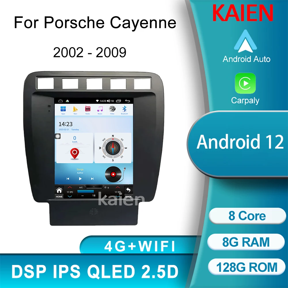 

KAIEN For Porsche Cayenne 2002-2009 Android Auto Navigation GPS Car Radio DVD Multimedia Video Player Stereo Carplay 4G WIFI DSP
