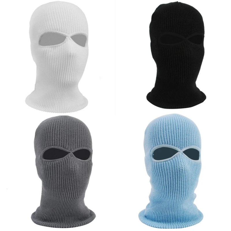 Маска на все лицо с 2 отверстиями дышащая защитная маска для лица велосипеда