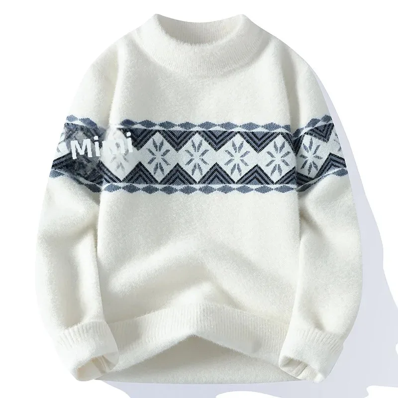 Autumn/Winter New Men's Sweater Quick Selling Export Quality Knitted Top Casual Scene Letter Jacquard For Youth Student