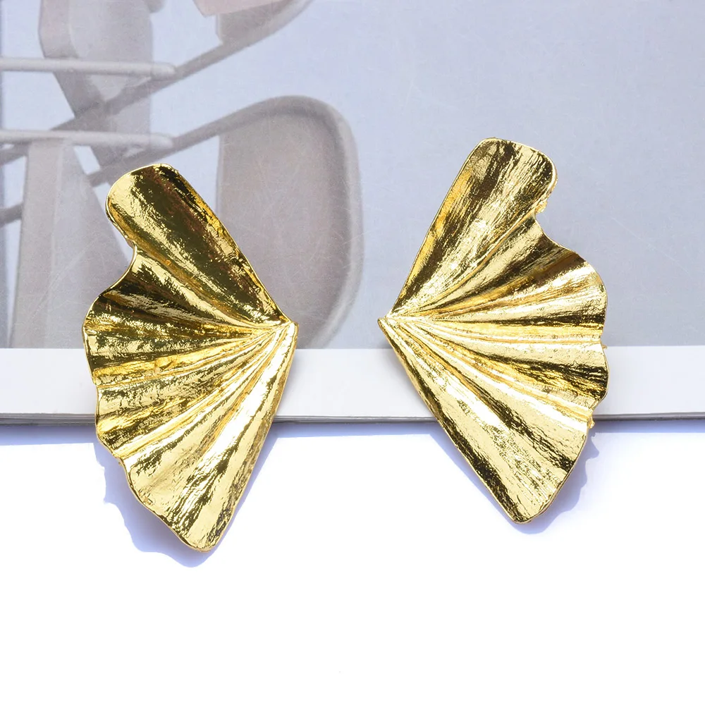 Женские винтажные серьги ZA Morning Bell металлические в форме цветка яркие золотистые