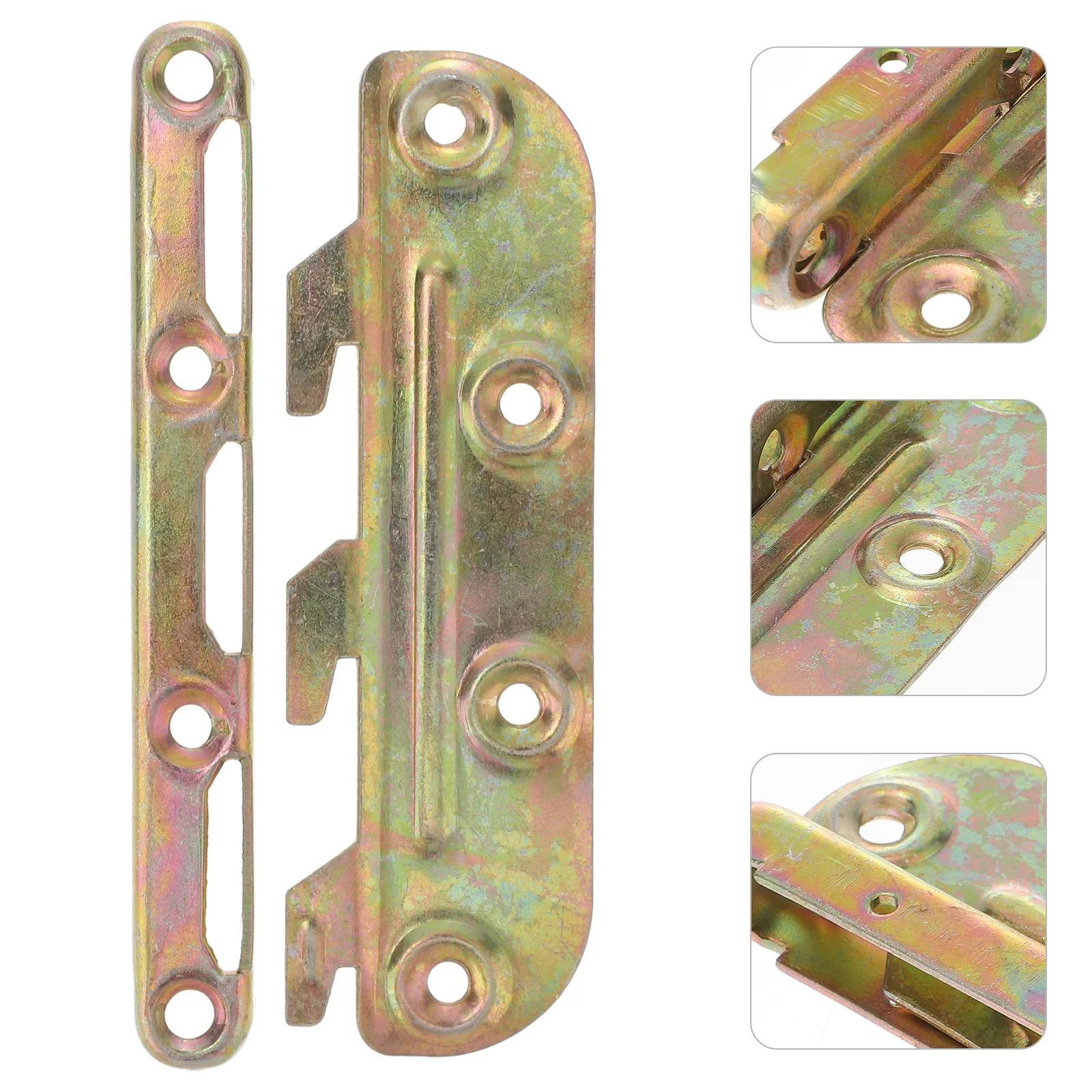 

4 Sets Bed Frame Bed Post Bracket Thickness Bed Rail Hooks Bed Accessories