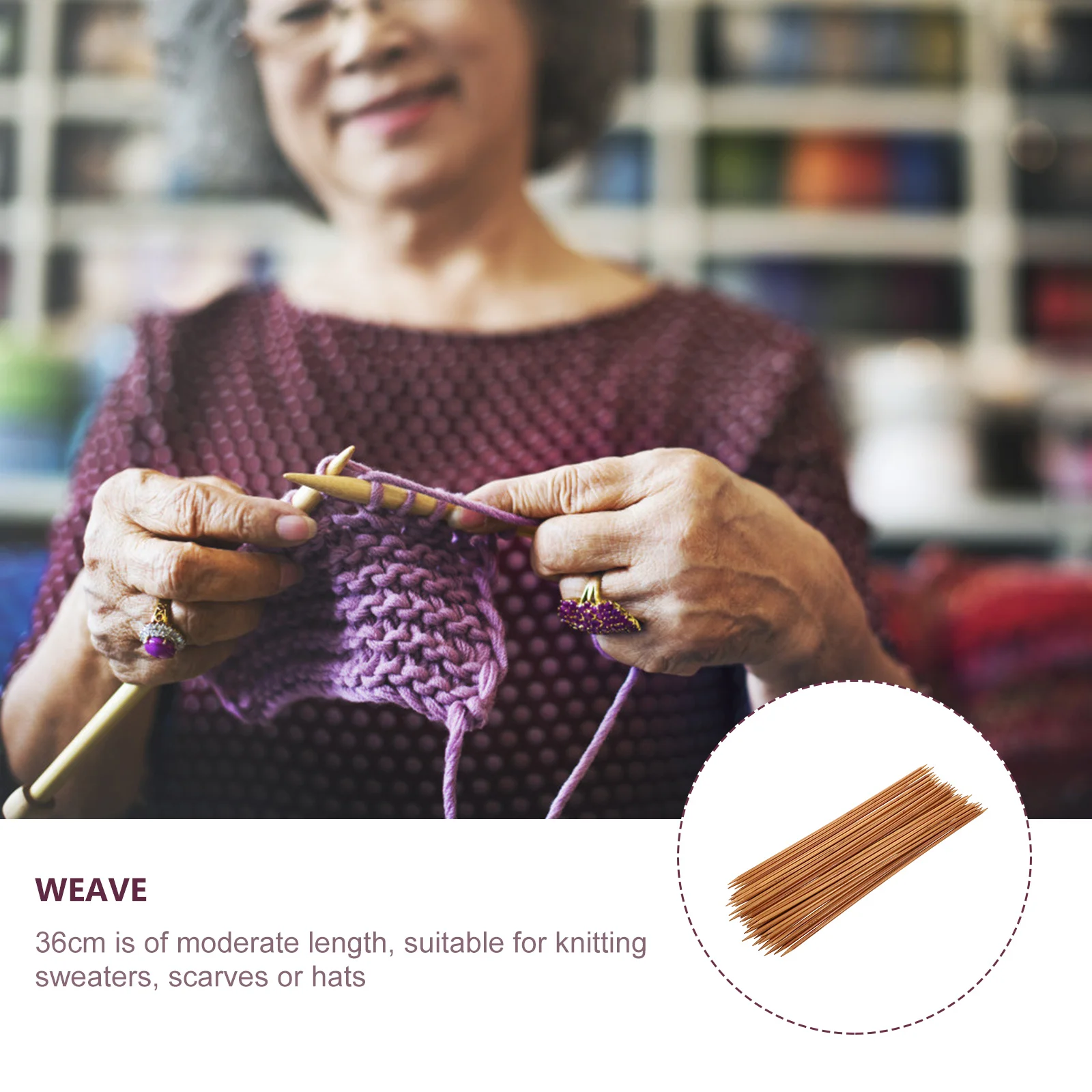 40 Pcs to Weave Sweater Needle Knitting Needles Scarf Bamboo Crochet Yarn Sticks