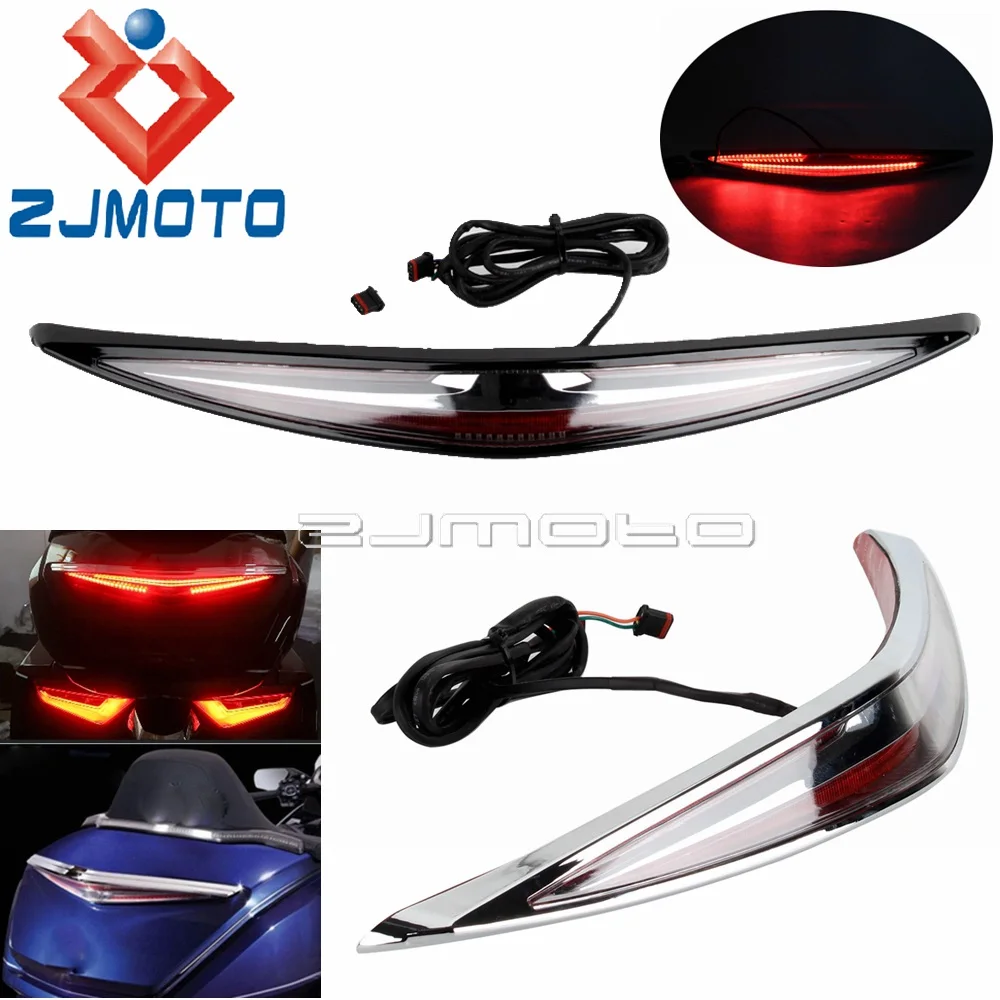 

Motorcycle LED Tail Box Brake Lights Running Trunk Lamp Turn Signal Light Rear Indicator For Honda Gold Wing GL1800 F6B 2018-22