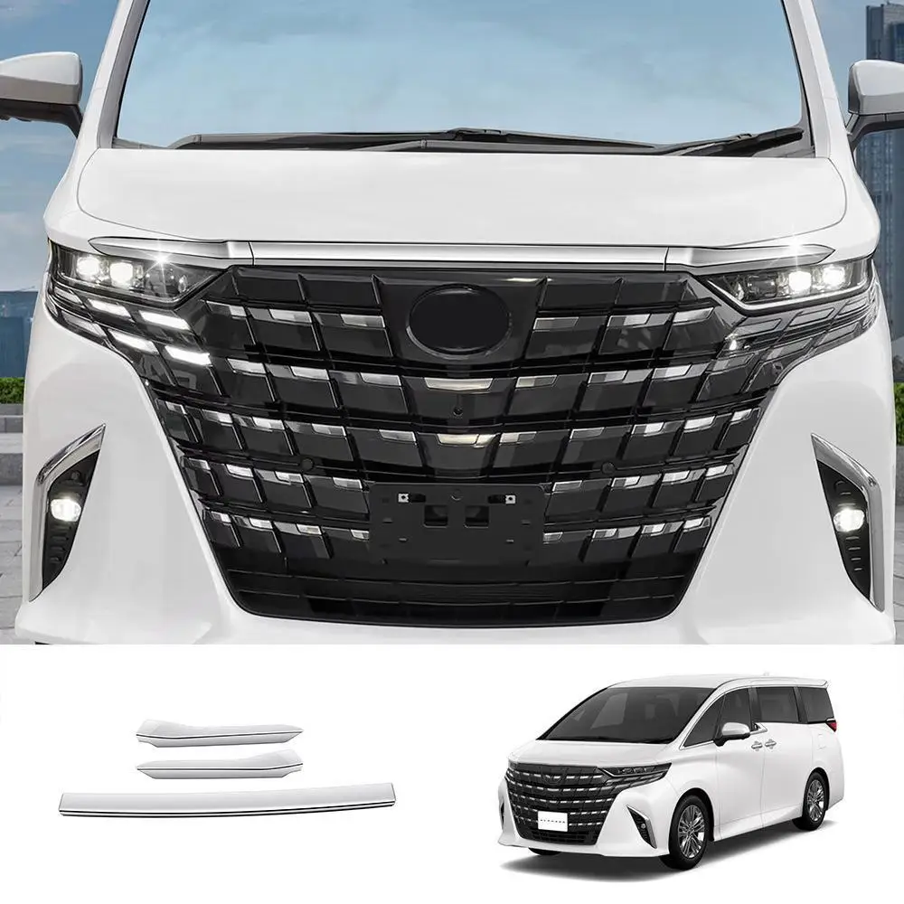 

Отделочная полоса передней капота автомобиля, крышка для Toyota ALPHARD/VELLFIRE 40 серии 2023, пластиковая модификация автомобиля