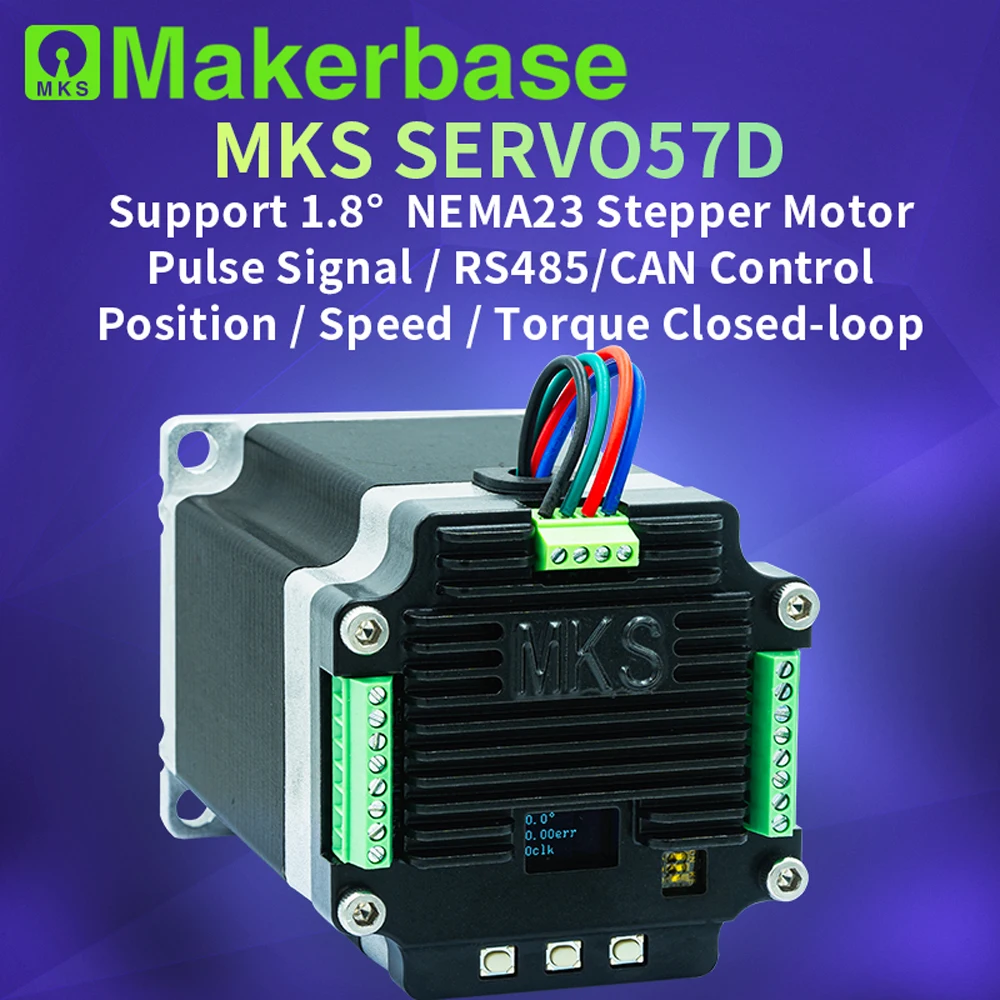 Makerbase MKS SERVO57D NEMA23 Драйвер шагового двигателя с замкнутым контуром CNC 3d принтер для Gen_L FOC тихий и эффективный