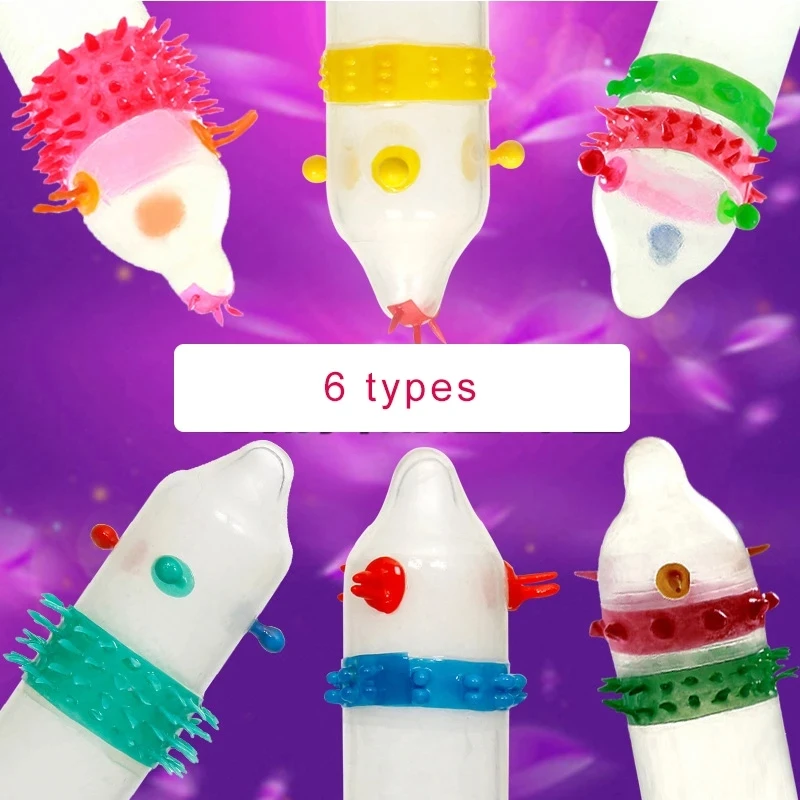 6 шт. мужские презервативы с большими гранулами шипами и задержкой секс-игрушки