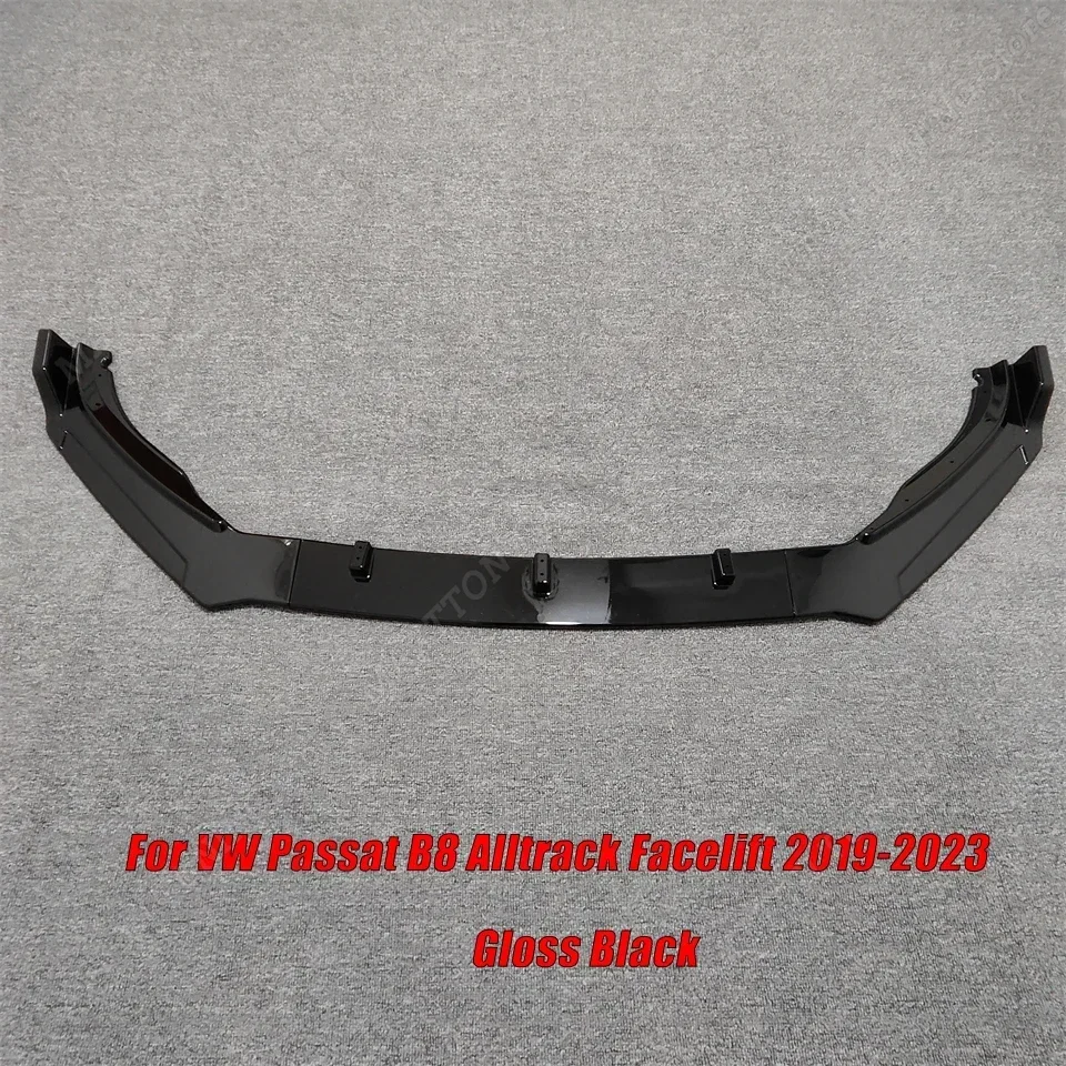 

Глянцевый черный автомобильный передний бампер, сплиттер, спойлер для губ, комплект кузова, диффузор для VW Passat B8, седан, вариант Alltrack Facelift 2019-2023