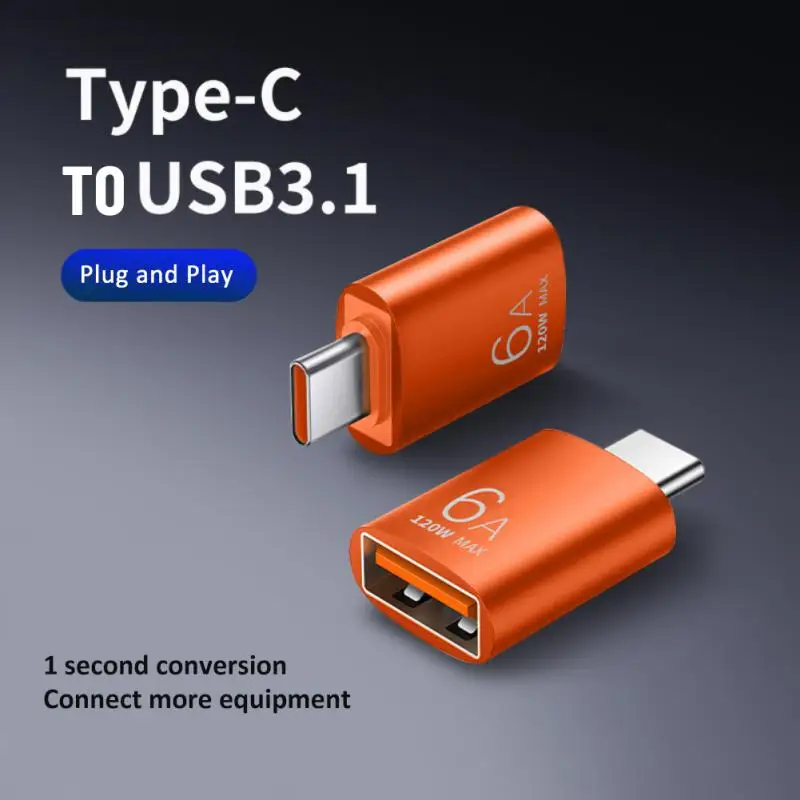 

New Data Transfer 6a Fast Charging Type C Female To Usb Male Converter 1pc Fast Charging Adapter Usb Otg To Type C Otg Adapter
