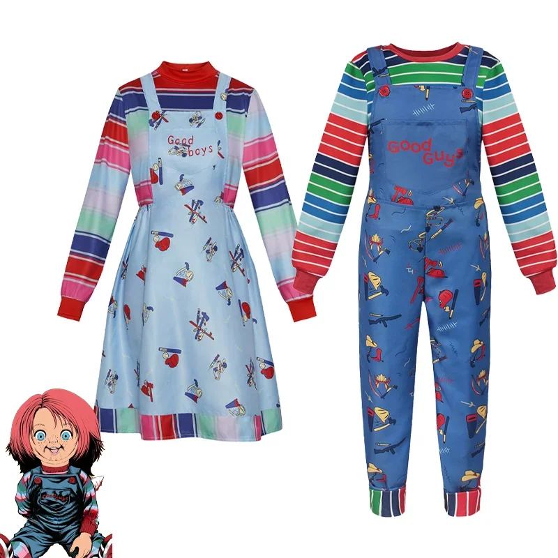 Костюм Чаки для косплея взрослых и детей детские комбинезоны 2 платье на Хэллоуин