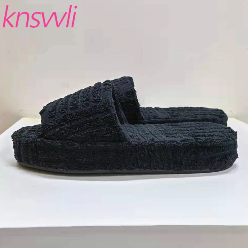 

Summer Slippers Woman Green Thick Sole Mules Shoes Women Designer Flat Shoes Female Fashion Comfort Platform Slippers For Women