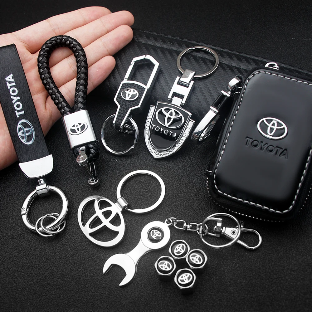 Автомобильный металлический брелок кожаный с 3D логотипом чехол для ключей