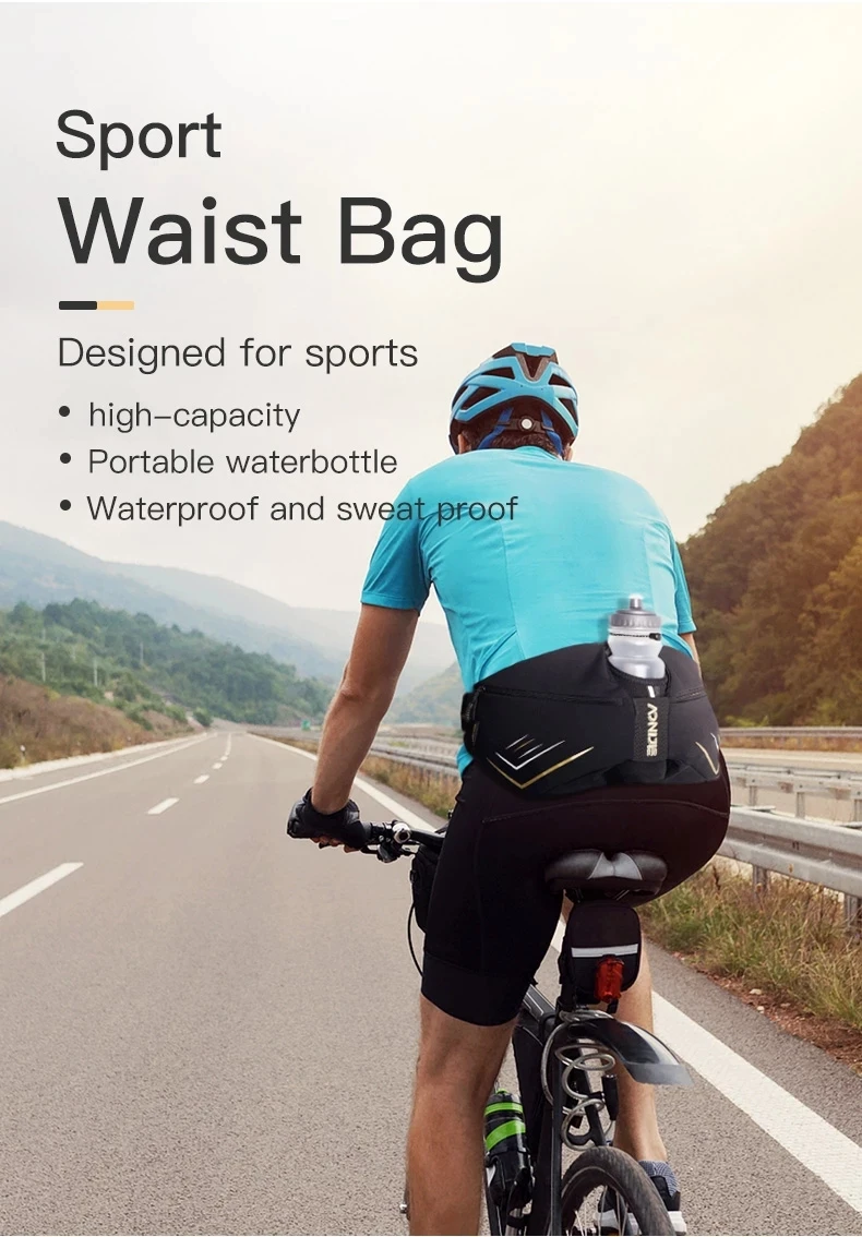 AONIJIE Running Waist Bags Water Bottle Holder Outdoor Jogging Waist Belt Men Women Bicycle Cycling Bag Belt Sports Fanny Packs